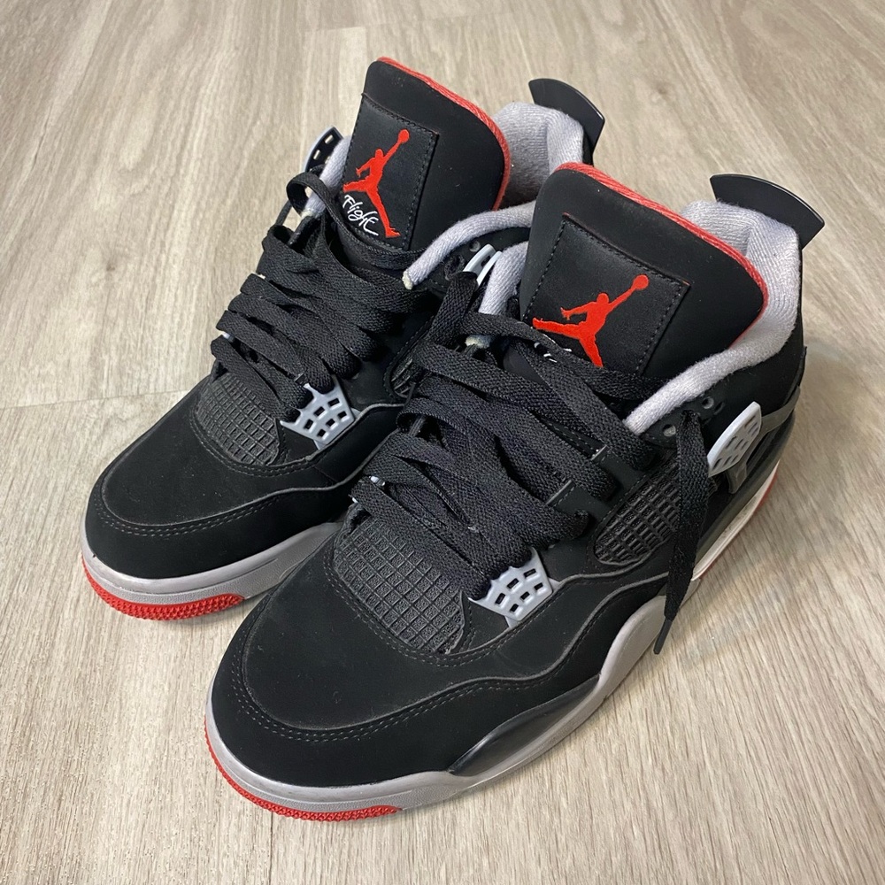 Nike Air Jordan 4 Black Red Sneakers